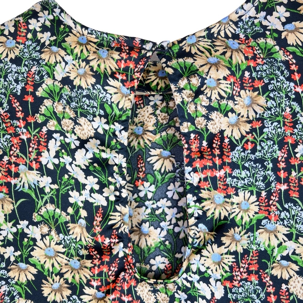 H&M Crop Top Floral Womens XS Satin Y2K 90s Inspired Fairy Whimsy Cottagecore - Picture 5 of 10